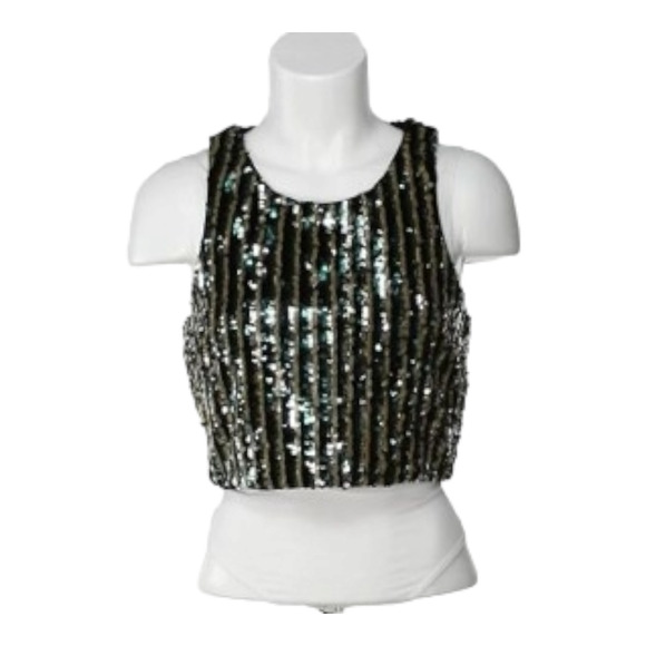 Tularosa Belinda Sequin Crop Top – Multi Women’s Size: Small - Picture 3 of 11